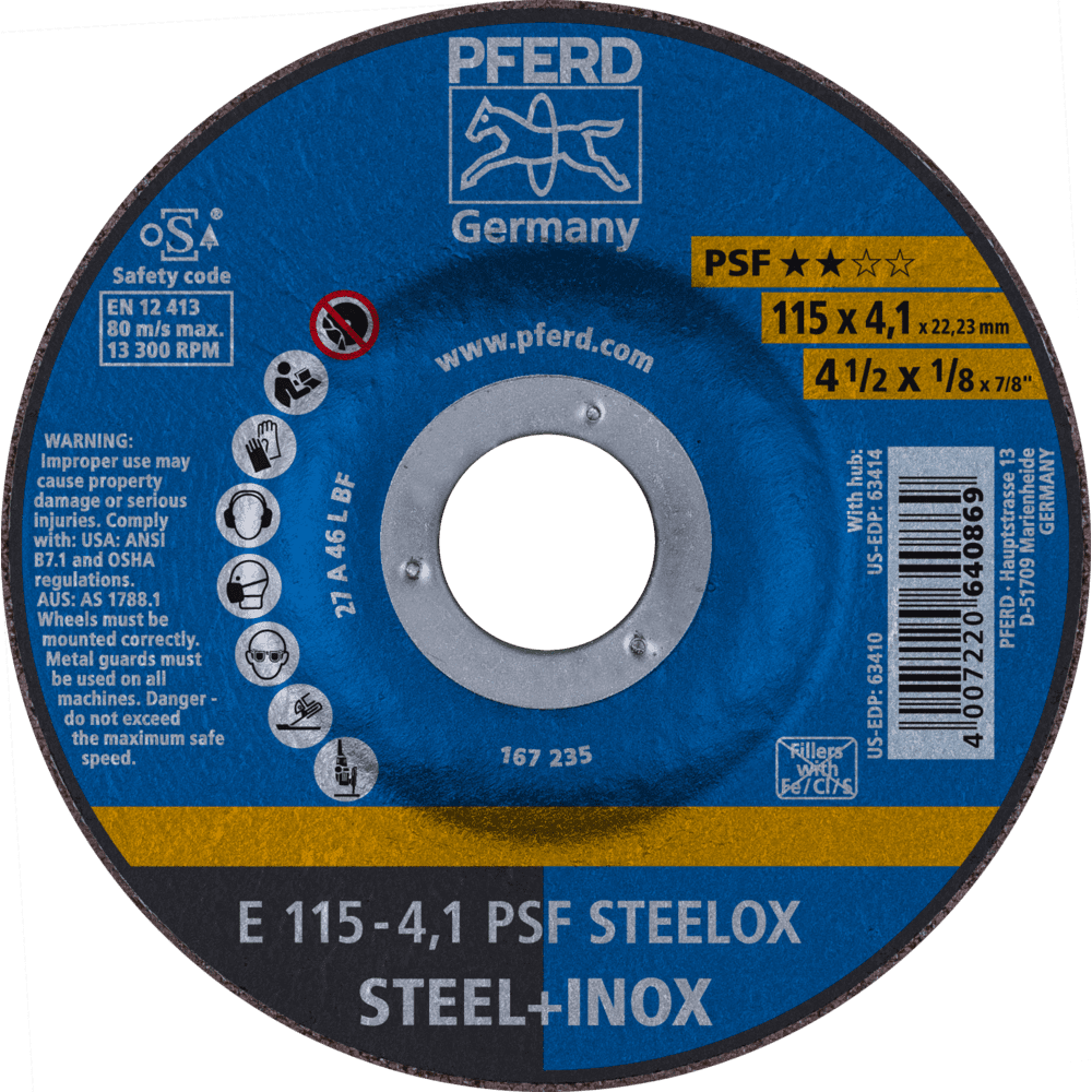 PFERD Schruppscheiben E 115-4,1 PSF STEELOX Produktbild img1 L