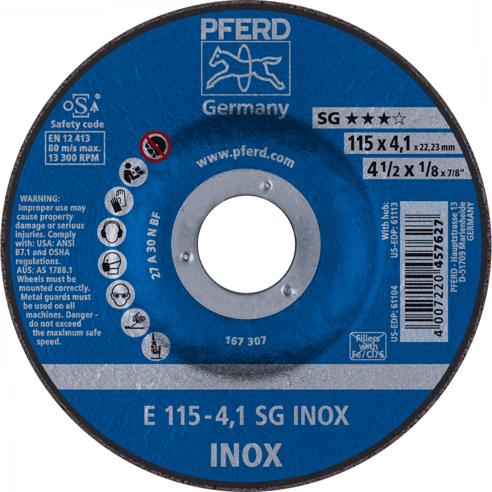 PFERD Schruppscheiben E 115-4,1 SG INOX Produktbild img1 L
