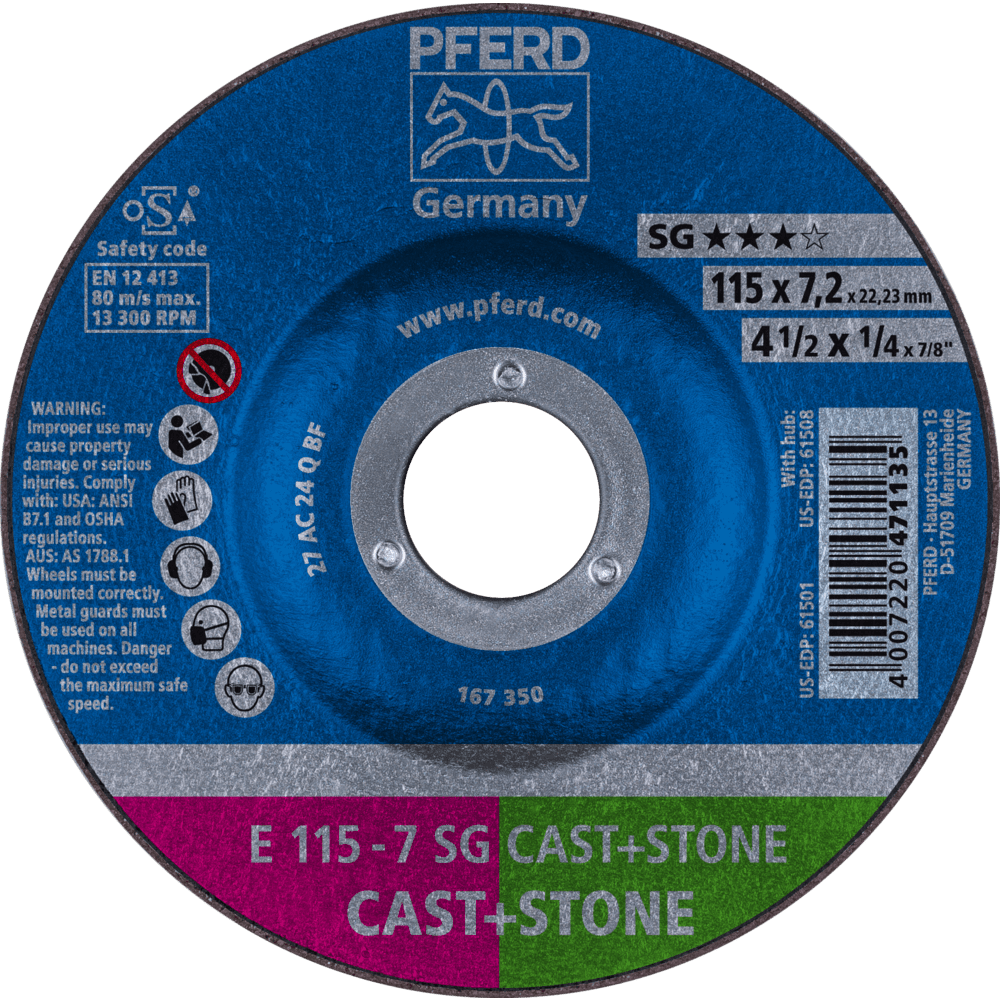 PFERD Schruppscheiben E 115-7 SG CAST+STONE Produktbild img1 L