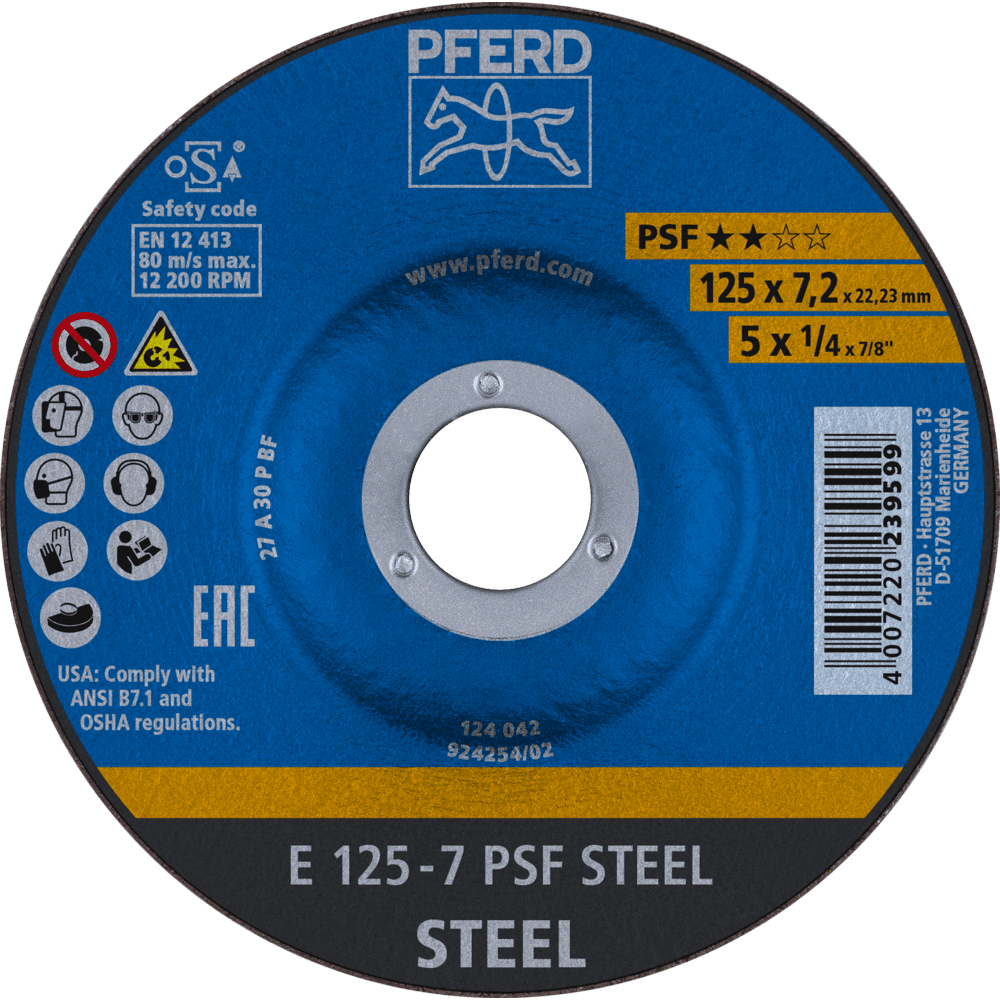 PFERD Schruppscheiben E 125-7 PSF STEEL (5) Produktbild img1 L
