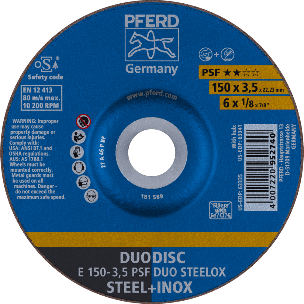 PFERD Trennscheiben E 150-3,5 PSF DUO STEELOX Produktbild img1 L