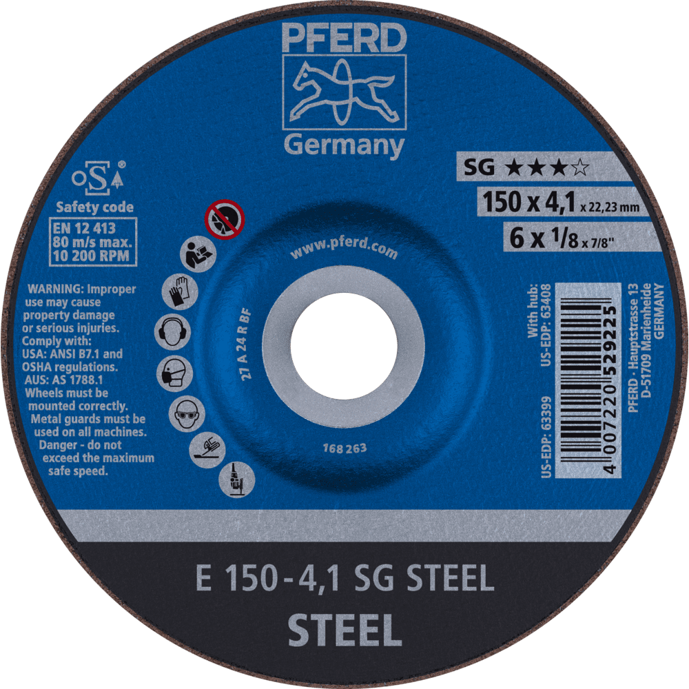 PFERD Schruppscheiben E 150-4,1 SG STEEL Produktbild img1 L