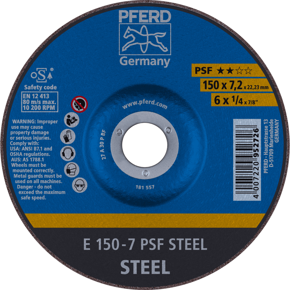 PFERD Schruppscheiben E 150-7 PSF STEEL Produktbild img1 L