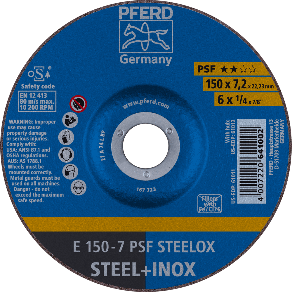PFERD Schruppscheiben E 150-7 PSF STEELOX Produktbild img1 L