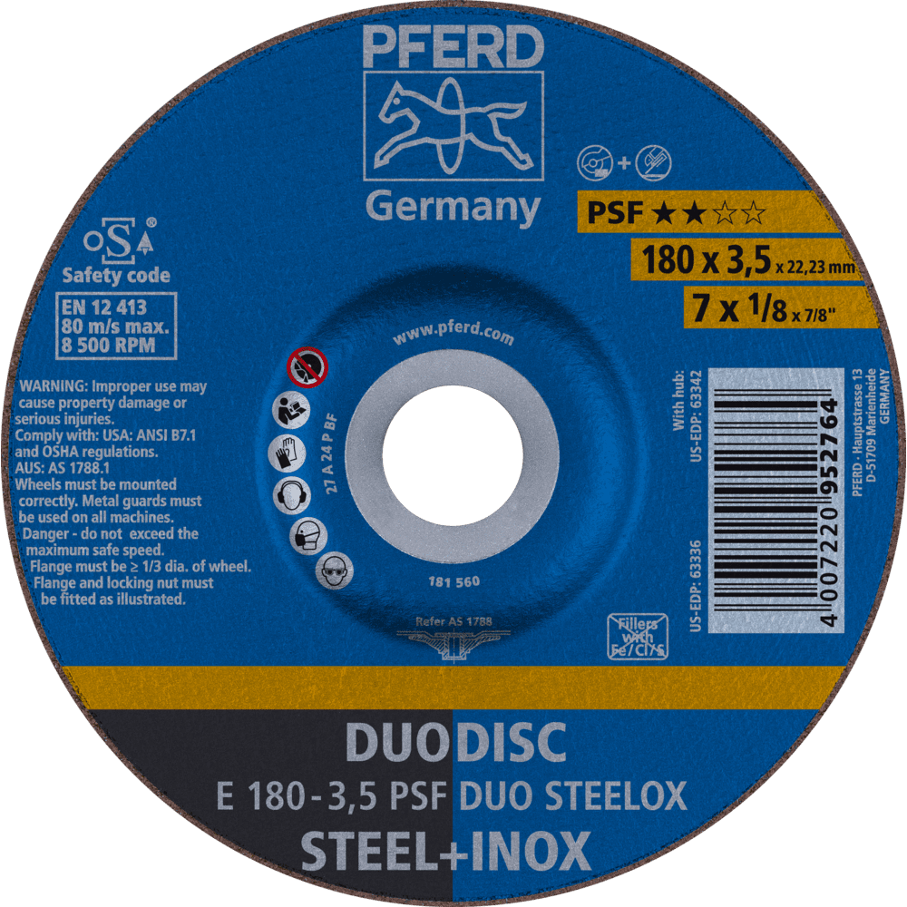 PFERD Trennscheiben E 180-3,5 PSF DUO STEELOX Produktbild img1 L