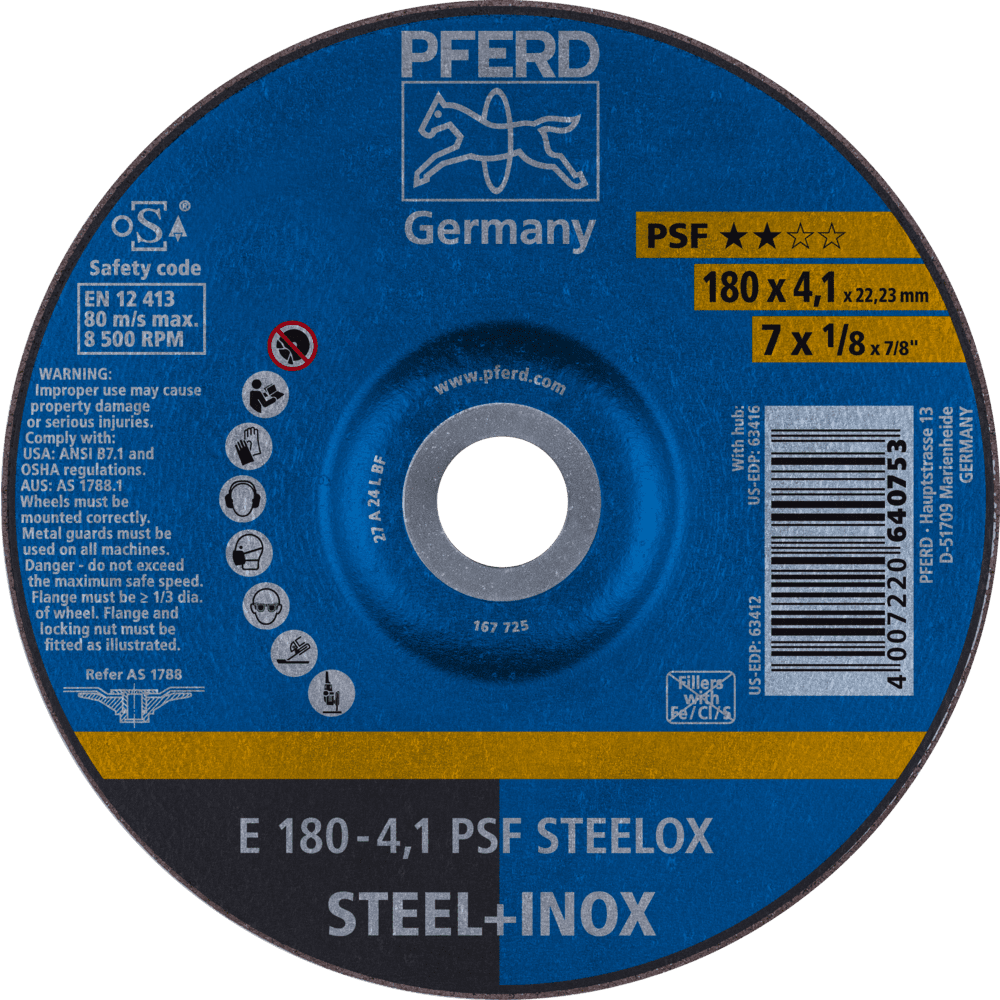 PFERD Schruppscheiben E 180-4,1 PSF STEELOX Produktbild img1 L