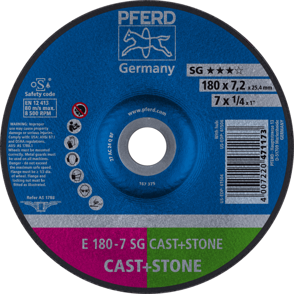PFERD Schruppscheiben E 180-7 SG CAST+STONE Produktbild img1 L