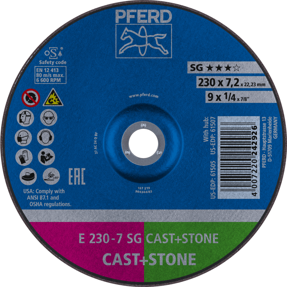 PFERD Schruppscheiben E 230-7 SG CAST+STONE Produktbild img1 L