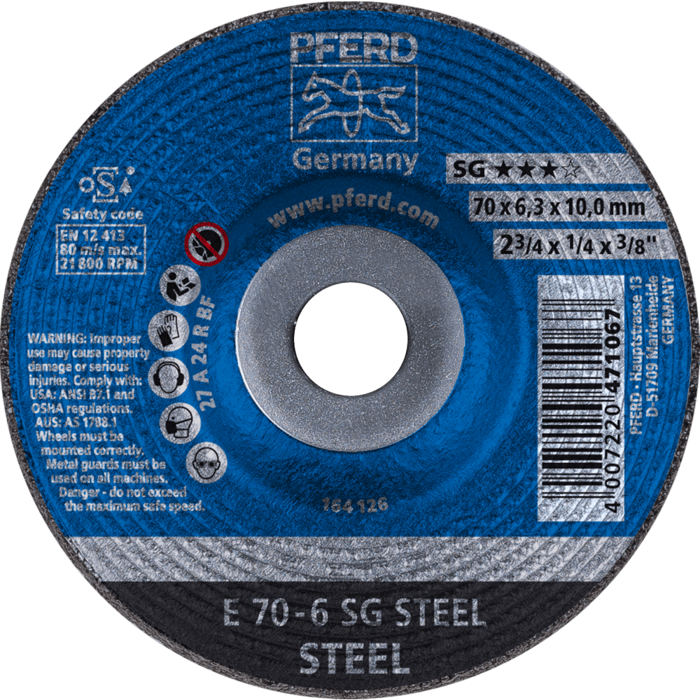PFERD Schruppscheiben E 70-6 SG STEEL/10,0 Produktbild img1 L