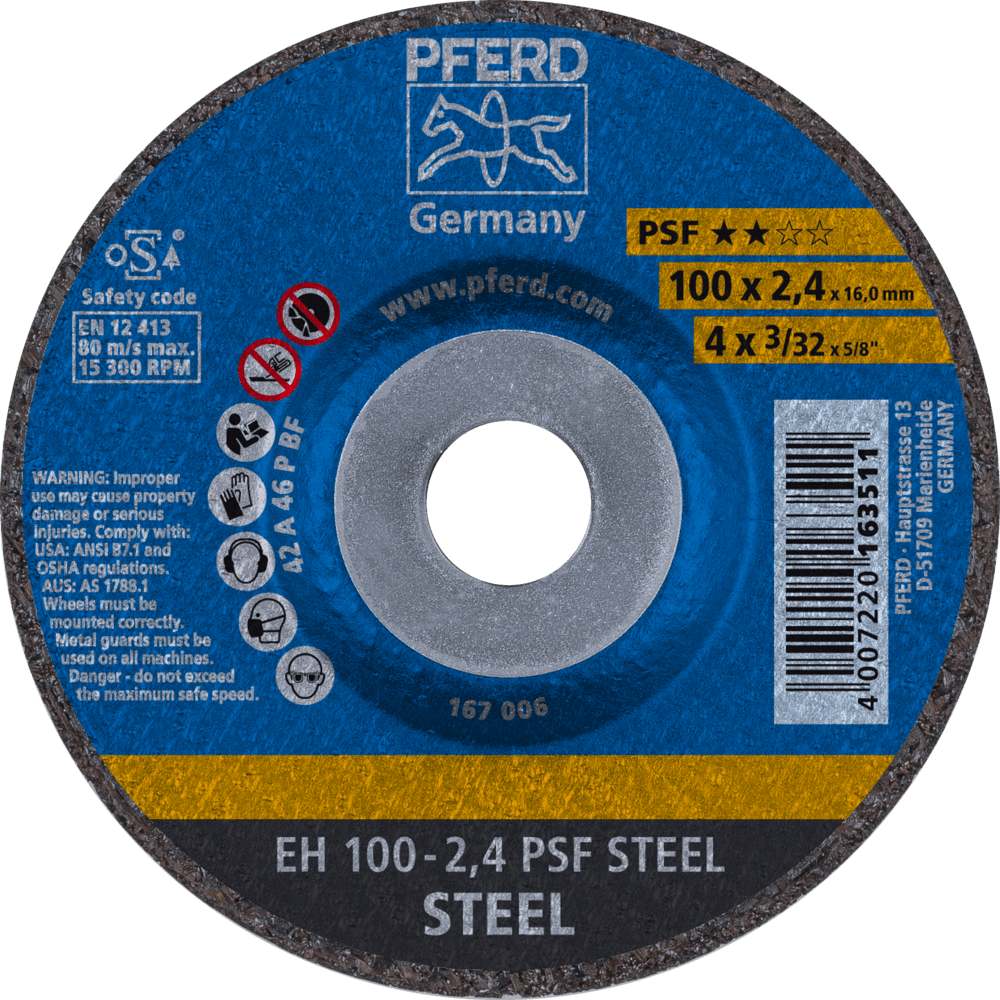 PFERD Trennscheiben EH 100-2,4 PSF STEEL/16,0 Produktbild img1 L