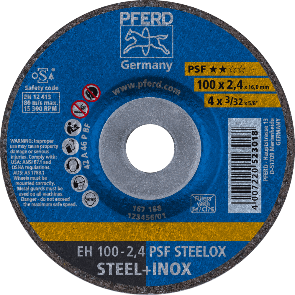 PFERD Trennscheiben EH 100-2,4 PSF STEELOX/16,0 Produktbild img1 L
