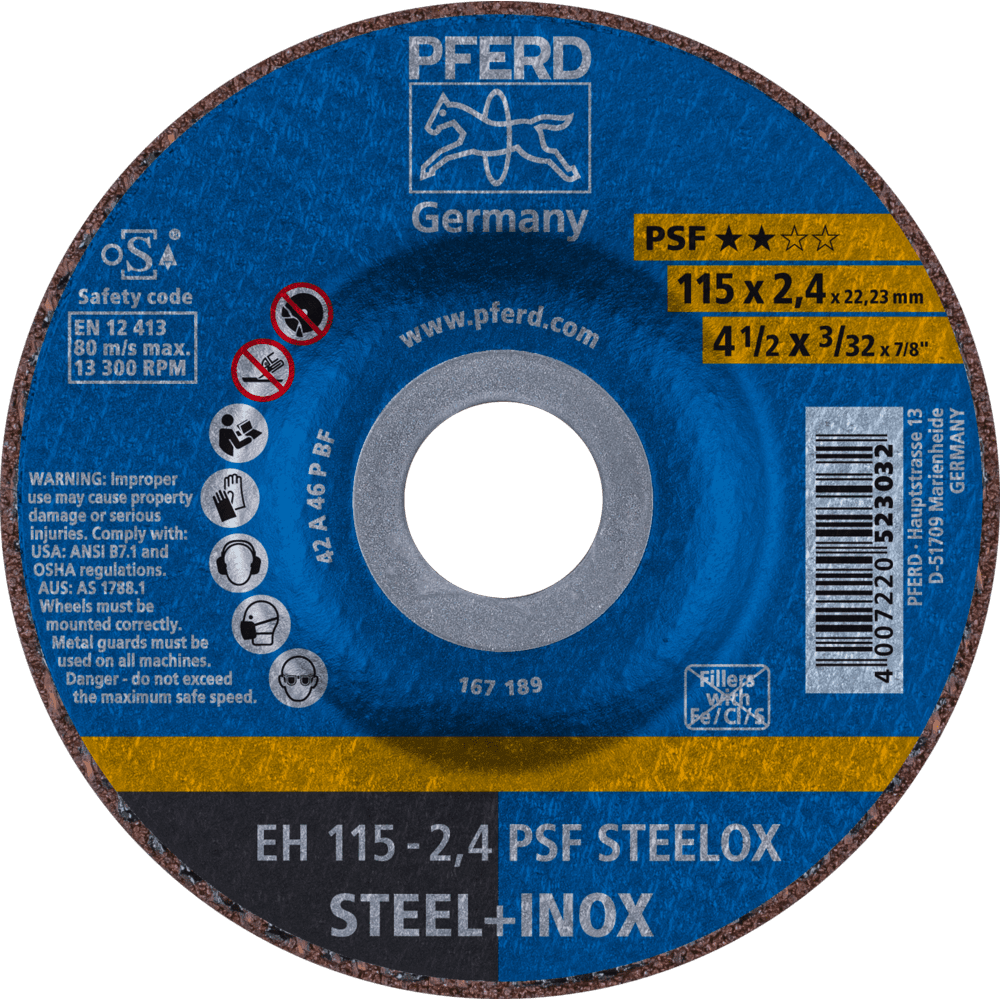 PFERD Trennscheiben EH 115-2,4 PSF STEELOX Produktbild img1 L