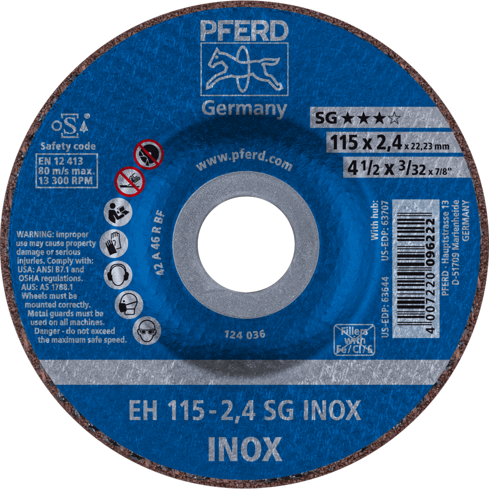 PFERD Trennscheiben EH 115-2,4 SG INOX Produktbild img1 L