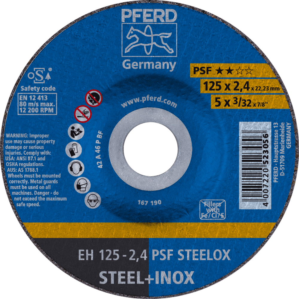 PFERD Trennscheiben EH 125-2,4 PSF STEELOX Produktbild img1 L