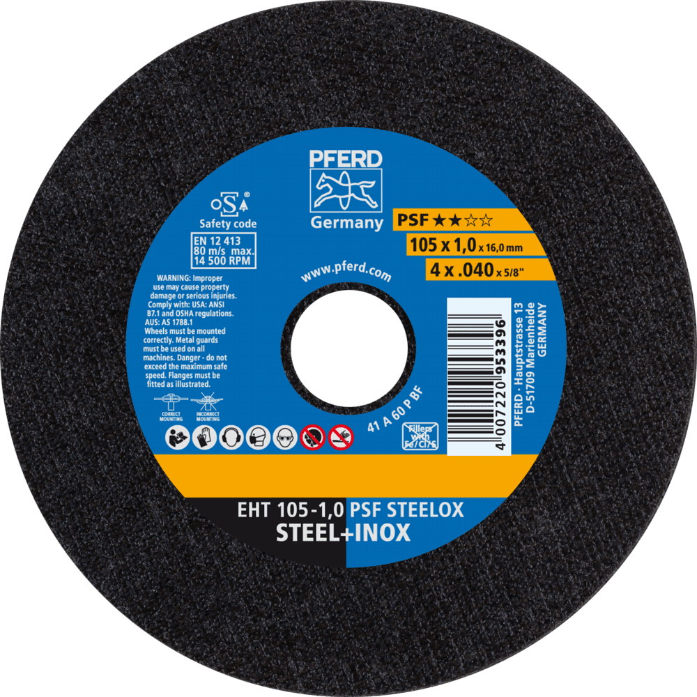 PFERD Trennscheiben EHT 105-1,0 PSF STEELOX/16,0 Produktbild img1 L