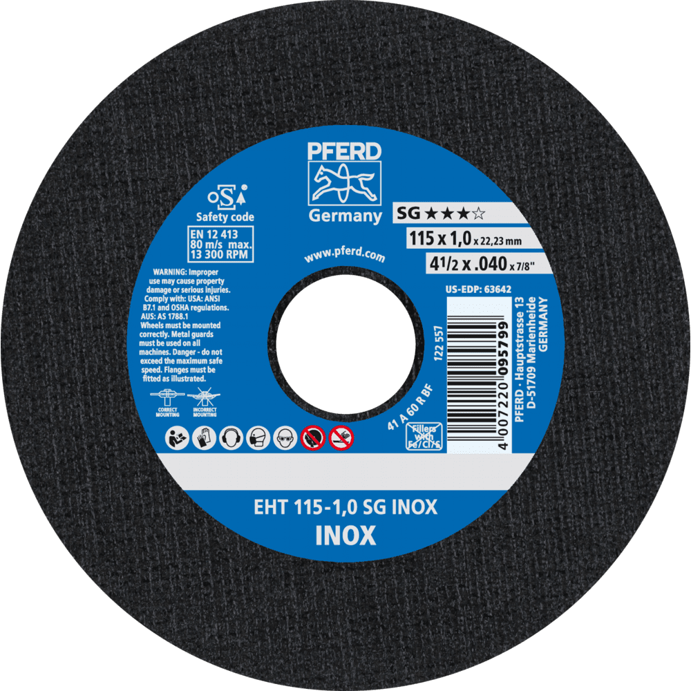 PFERD Trennscheiben EHT 115-1,0 SG INOX Produktbild img1 L