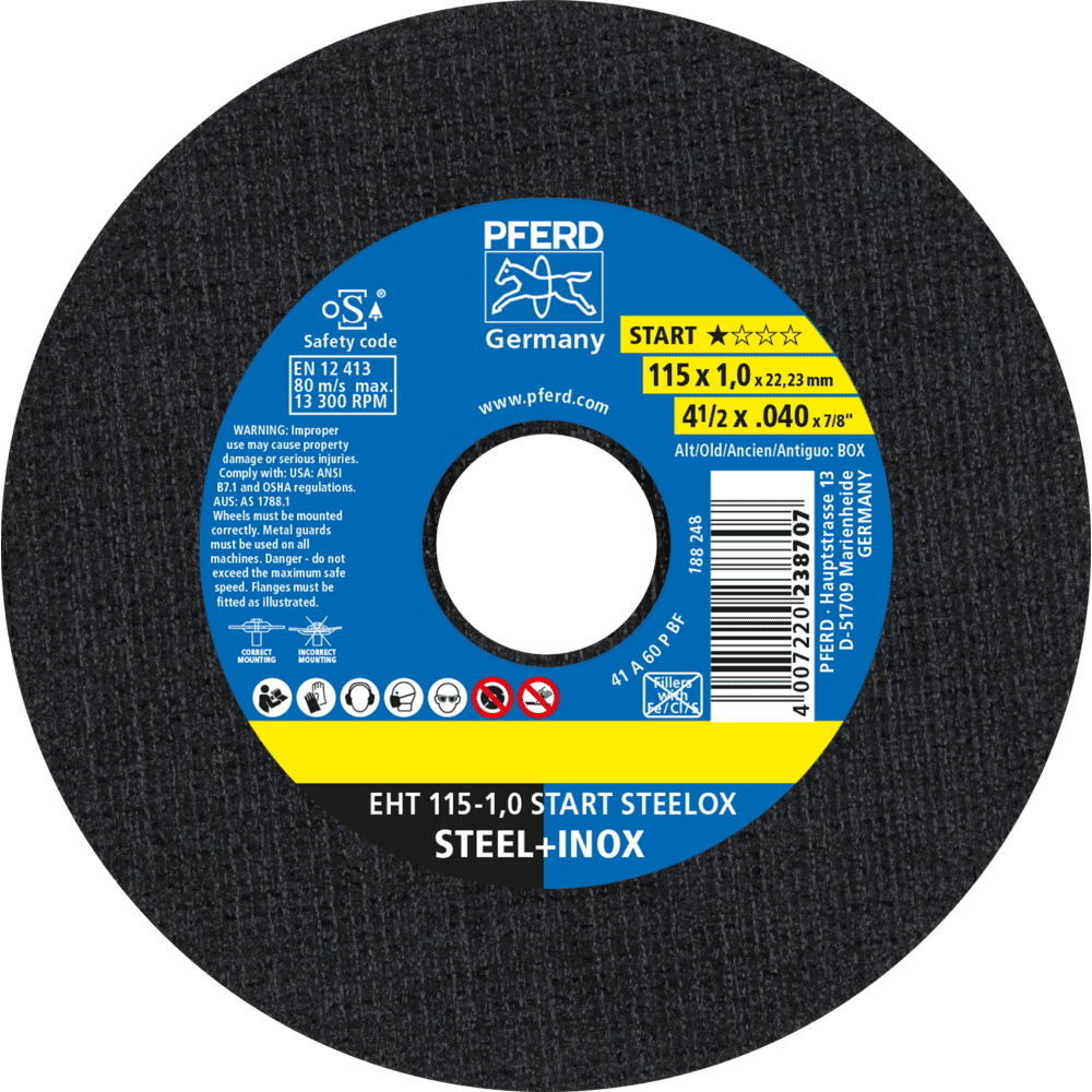 PFERD Trennscheiben EHT 115-1,0 MM START STEELOX Produktbild img1 L