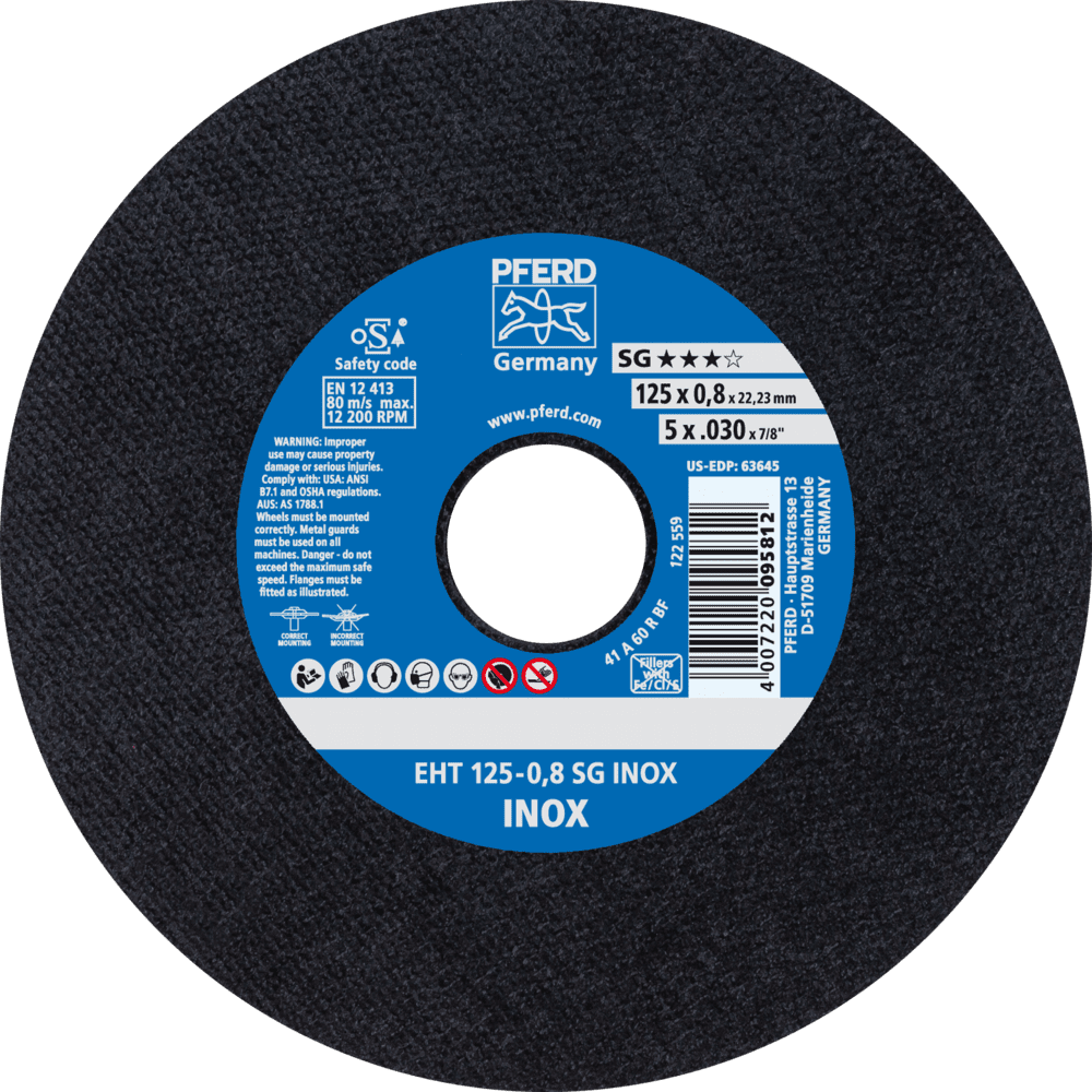 PFERD Trennscheiben EHT 125-0,8 SG INOX Produktbild img1 L