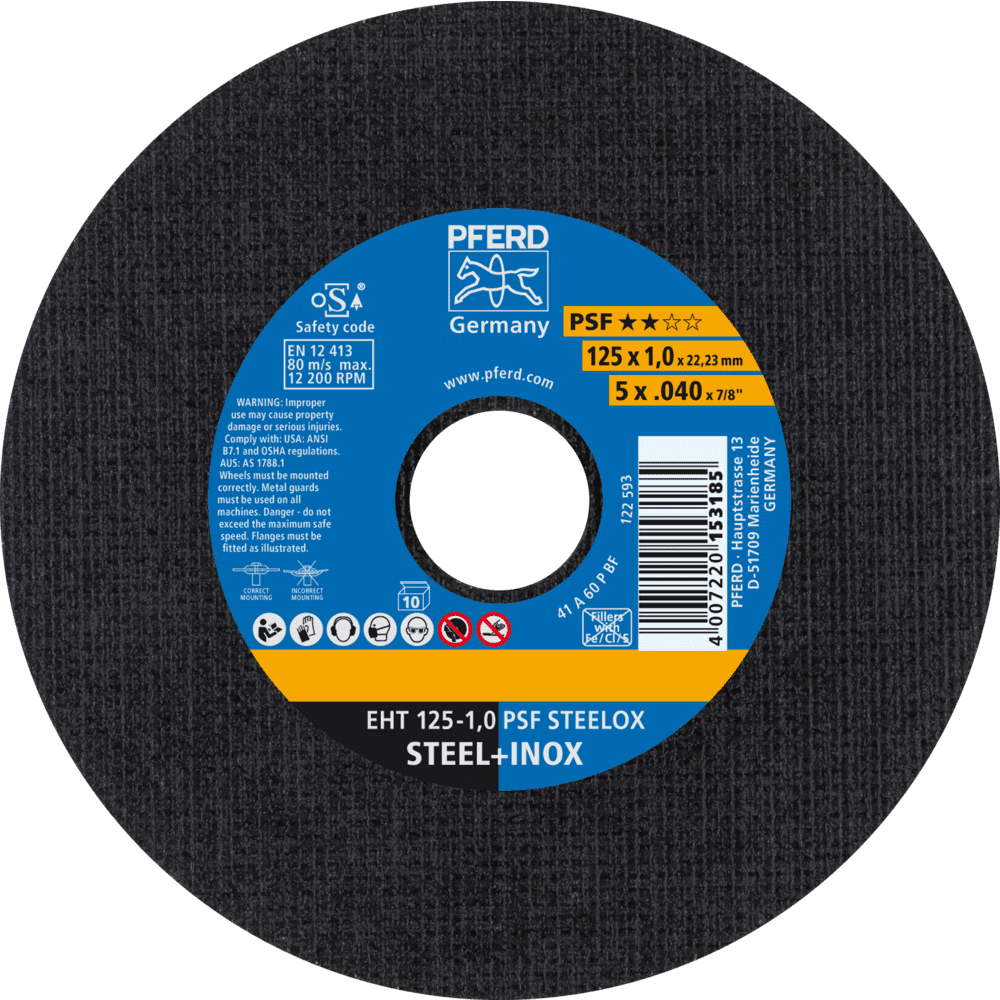 PFERD Trennscheiben EHT 125-1,0 PSF STEELOX (10) Produktbild img1 L