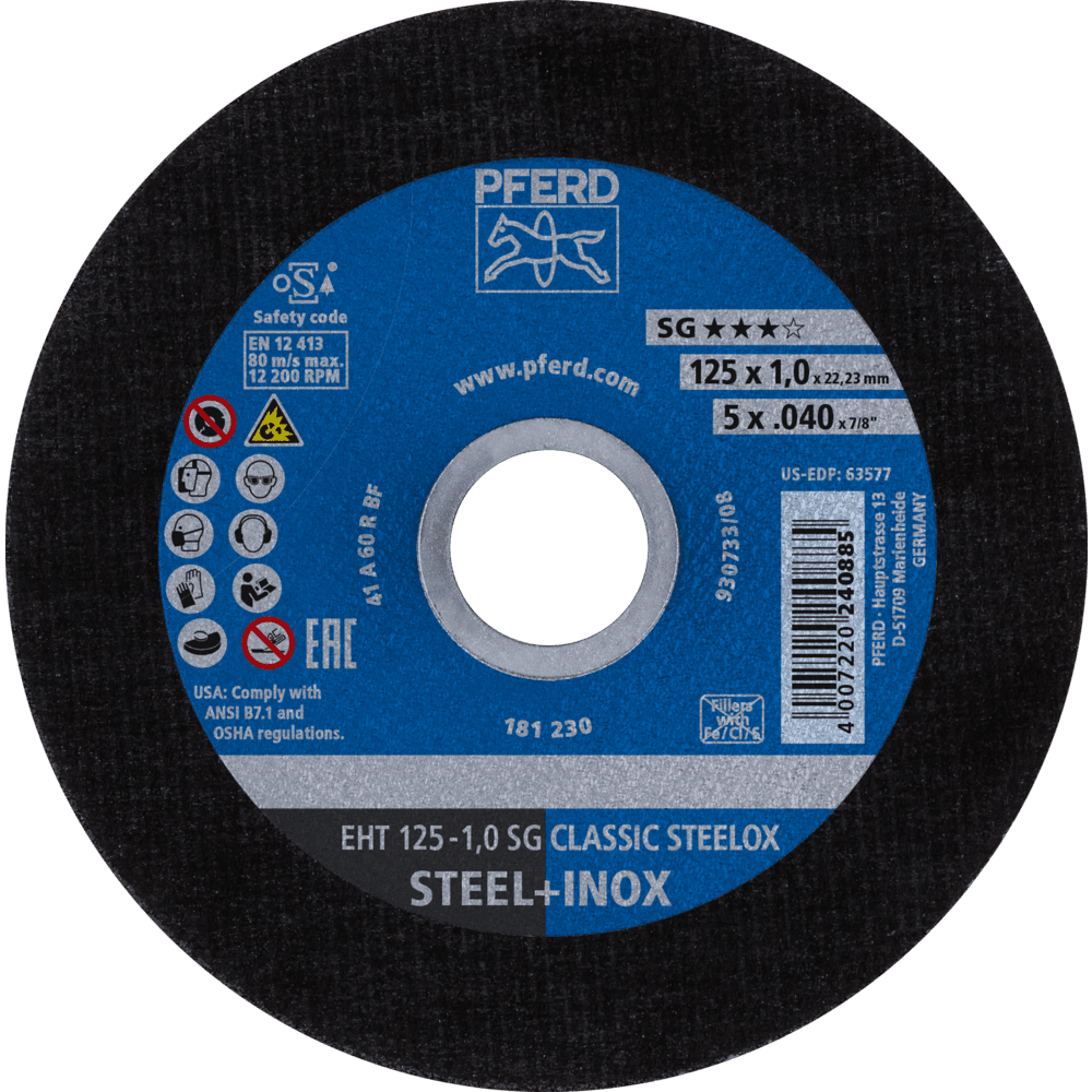 PFERD Trennscheiben EHT 125-1,0 SG CLASSIC STEELOX Produktbild img1 L