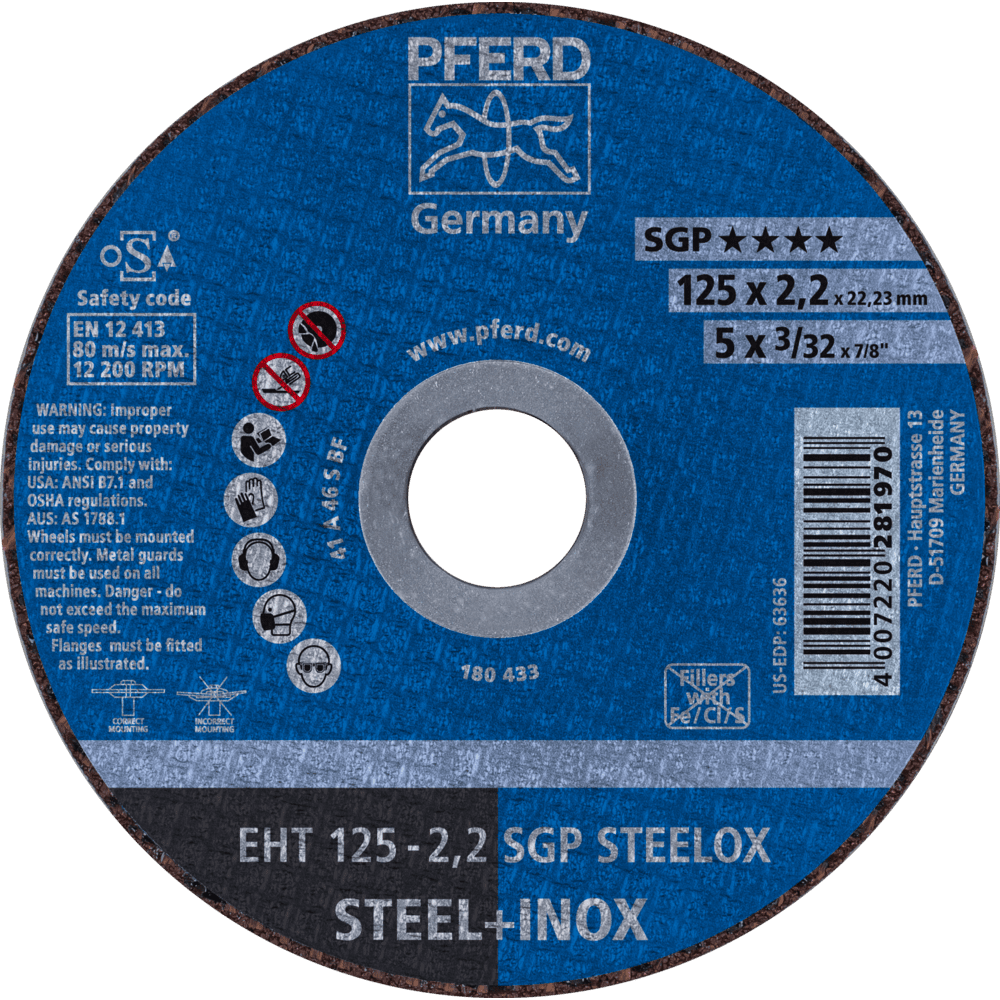 PFERD Trennscheiben EHT 125-2,2 SGP STEELOX Produktbild img1 L