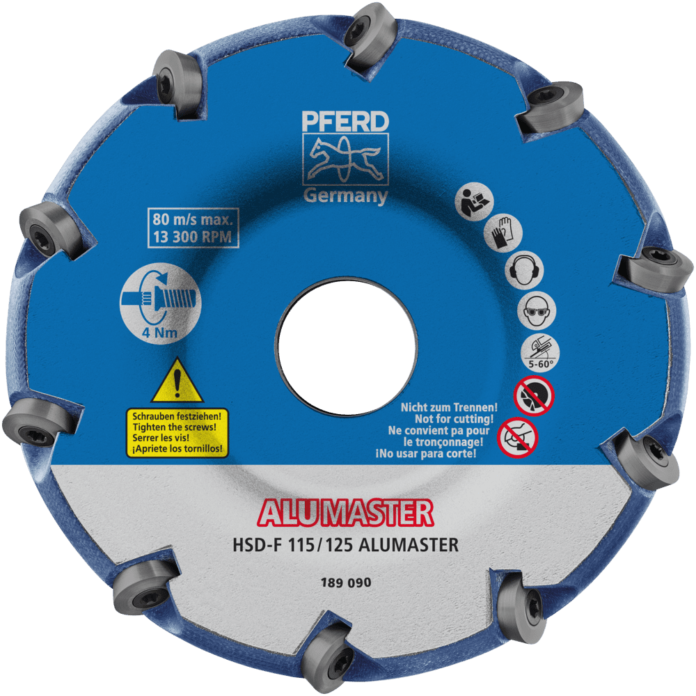 PFERD Fräswerkzeuge mit Wendeschneidplatten HSD-F 115/125 ALUMASTER HICOAT Produktbild img1 L