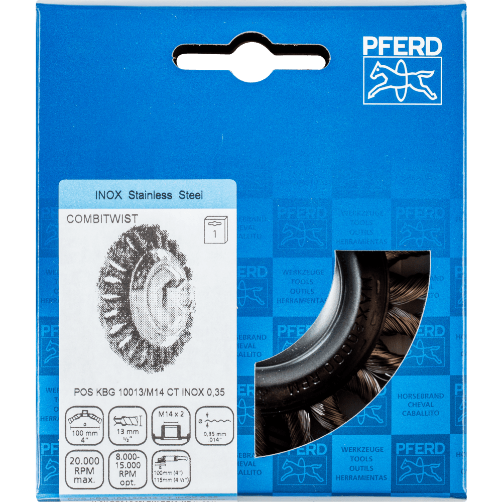 PFERD Kegelbürsten mit Gewinde POS KBG 10013/M14 CT INOX 0,35 Produktbild img2 L