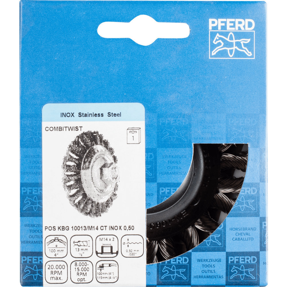 PFERD Kegelbürsten mit Gewinde POS KBG 10013/M14 CT INOX 0,50 Produktbild img2 L