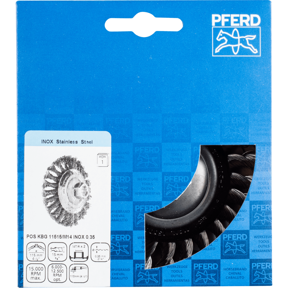 PFERD Kegelbürsten mit Gewinde POS KBG 11515/M14 INOX 0,35 Produktbild img2 L
