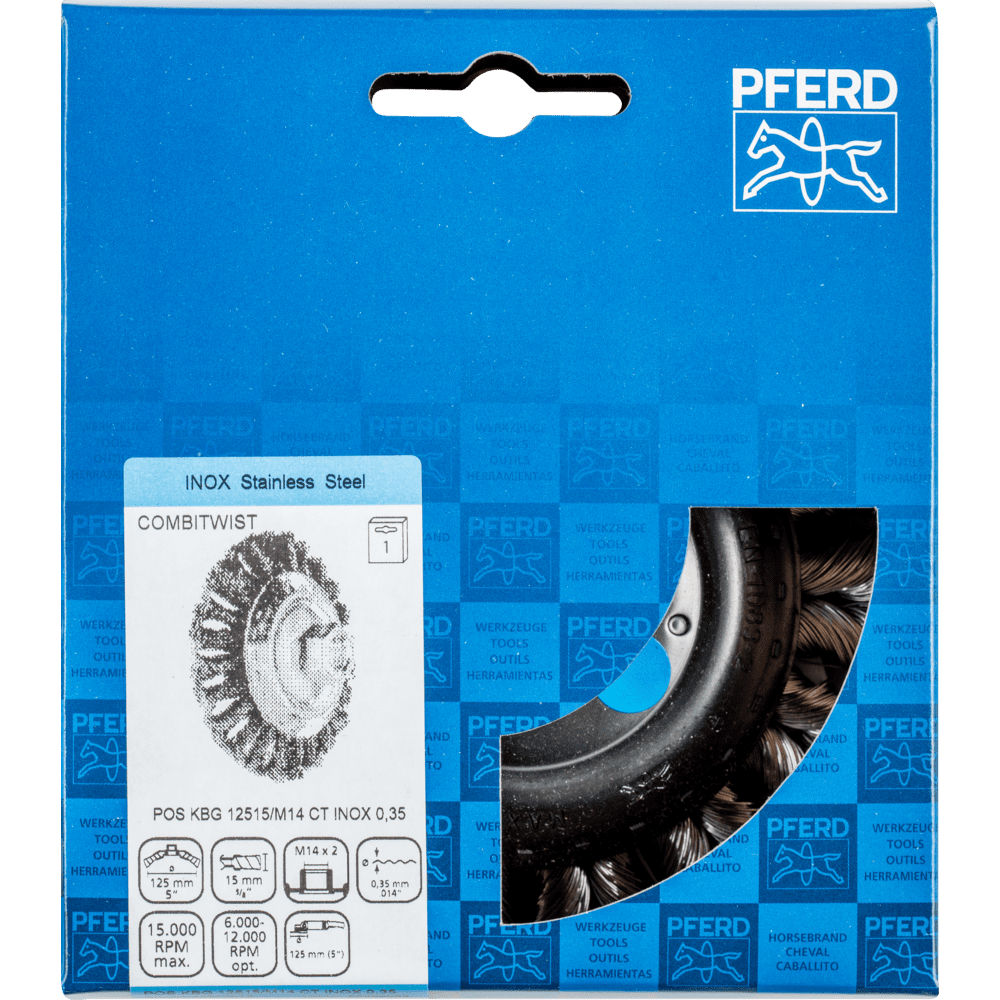 PFERD Kegelbürsten mit Gewinde POS KBG 12515/M14 CT INOX 0,35 Produktbild img2 L