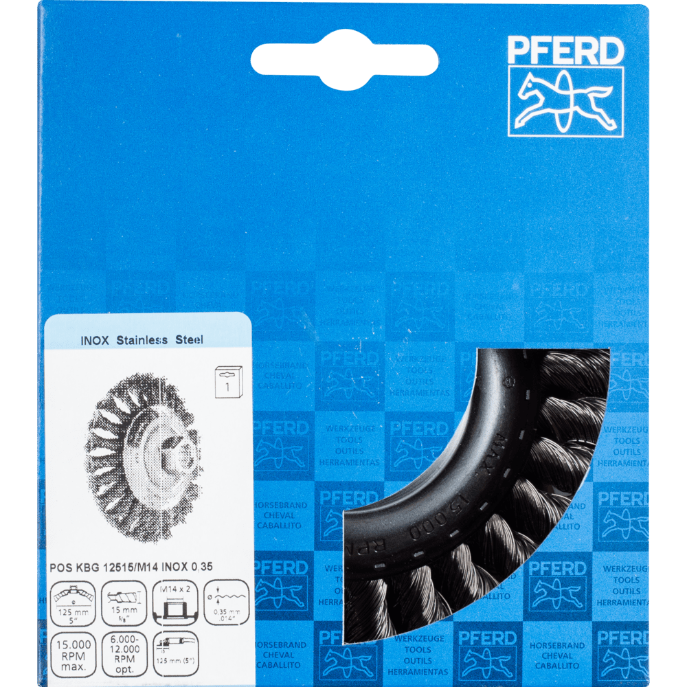 PFERD Kegelbürsten mit Gewinde POS KBG 12515/M14 INOX 0,35 Produktbild img2 L