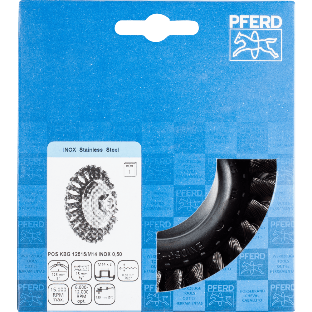 PFERD Kegelbürsten mit Gewinde POS KBG 12515/M14 INOX 0,50 Produktbild img2 L