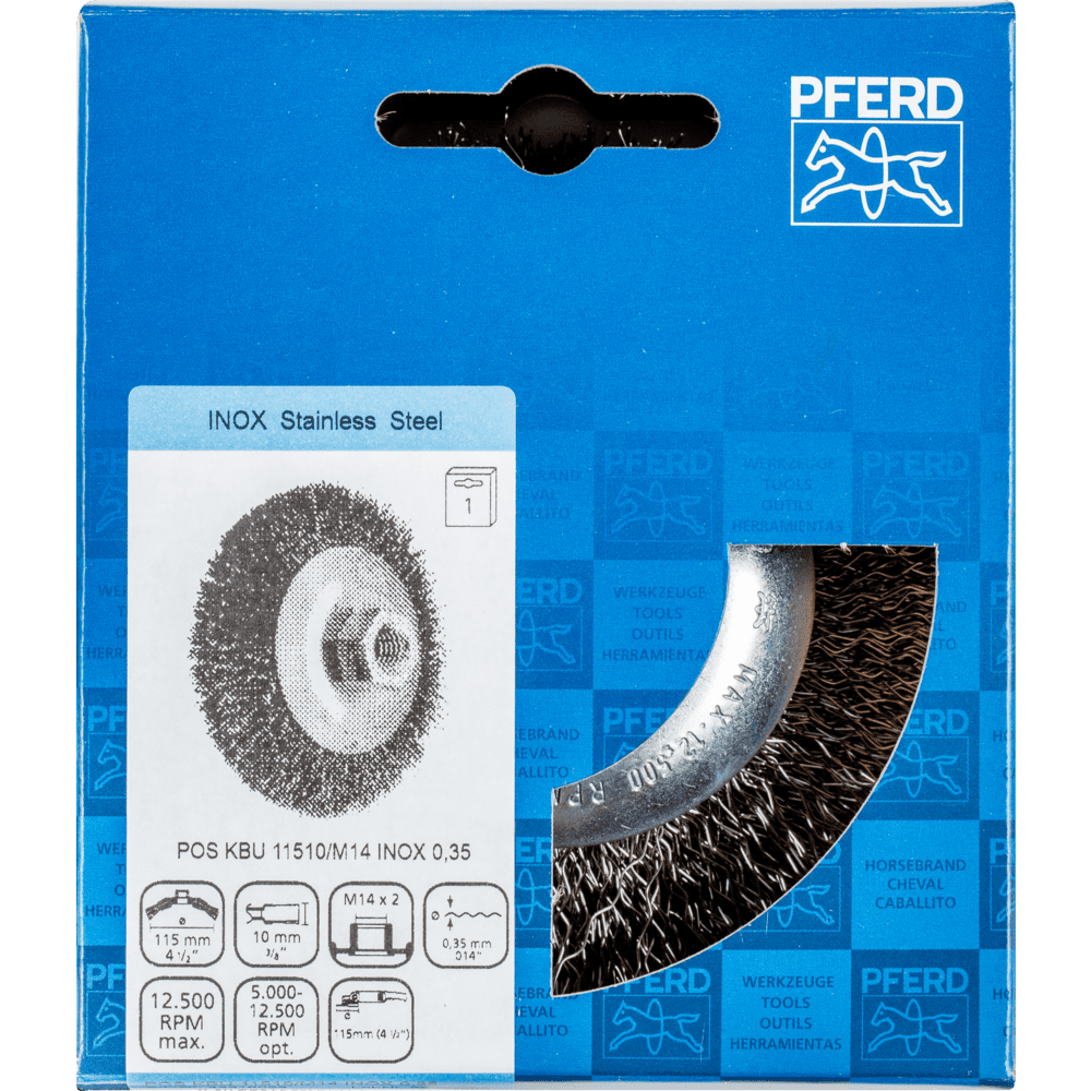 PFERD Kegelbürsten mit Gewinde POS KBU 11510/M14 INOX 0,35 Produktbild img2 L