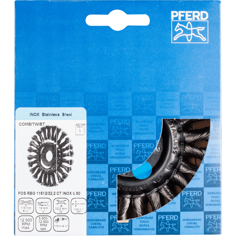 PFERD Rundbürsten POS RBG 11512/22,2 CT INOX 0,50 Produktbild img2 L