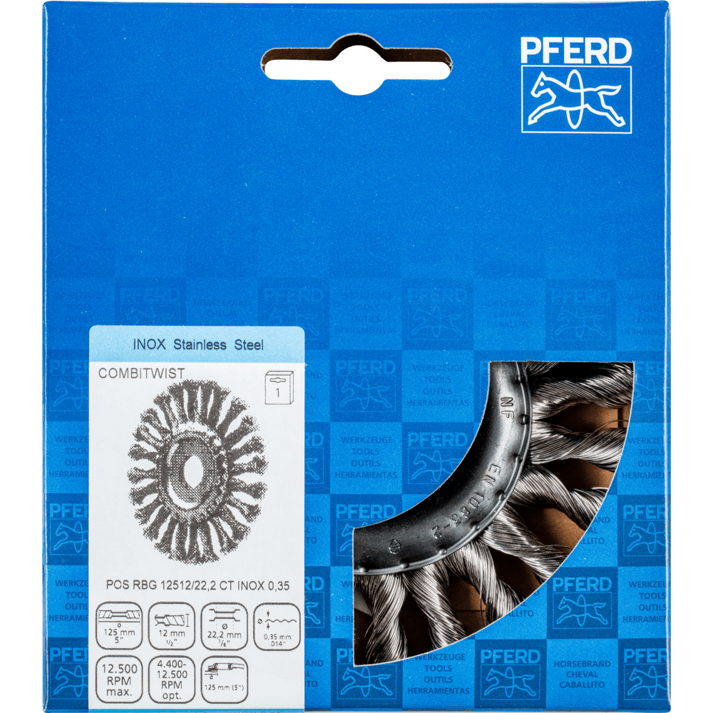 PFERD Rundbürsten POS RBG 12512/22,2 CT INOX 0,35 Produktbild img2 L