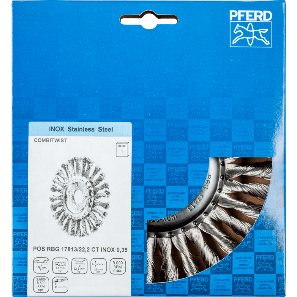 PFERD Rundbürsten POS RBG 17813/22,2 CT INOX 0,35 Produktbild img2 L