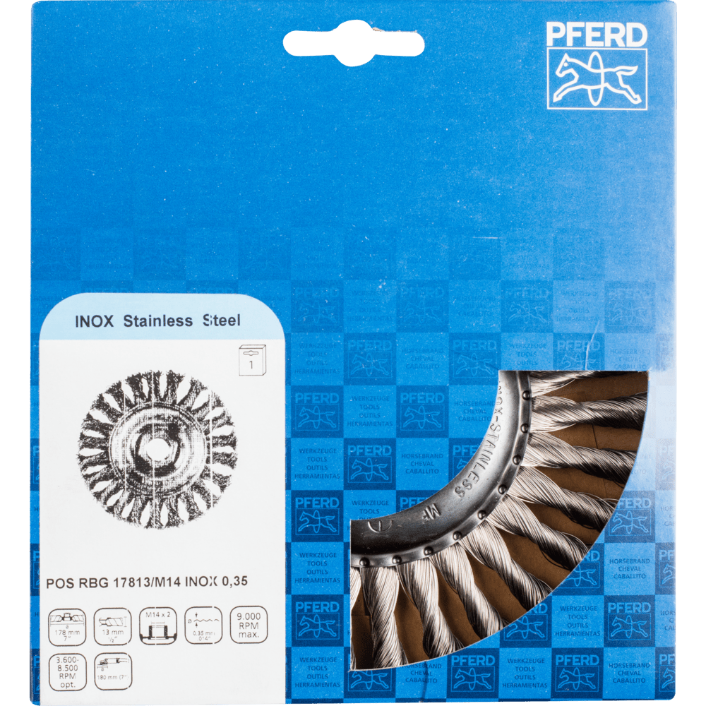 PFERD Rundbürsten POS RBG 17813/M14 INOX 0,35 Produktbild img2 L