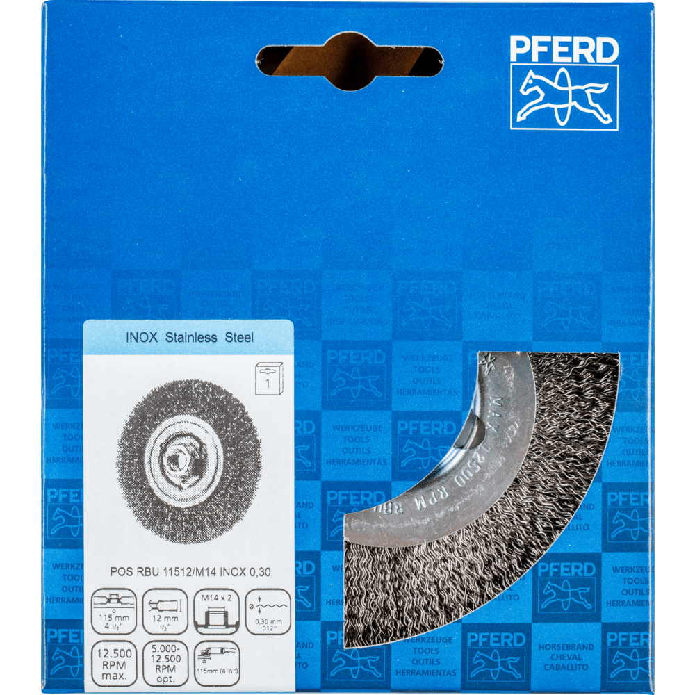 PFERD Rundbürsten POS RBU 11512/M14 INOX 0,30 Produktbild img2 L