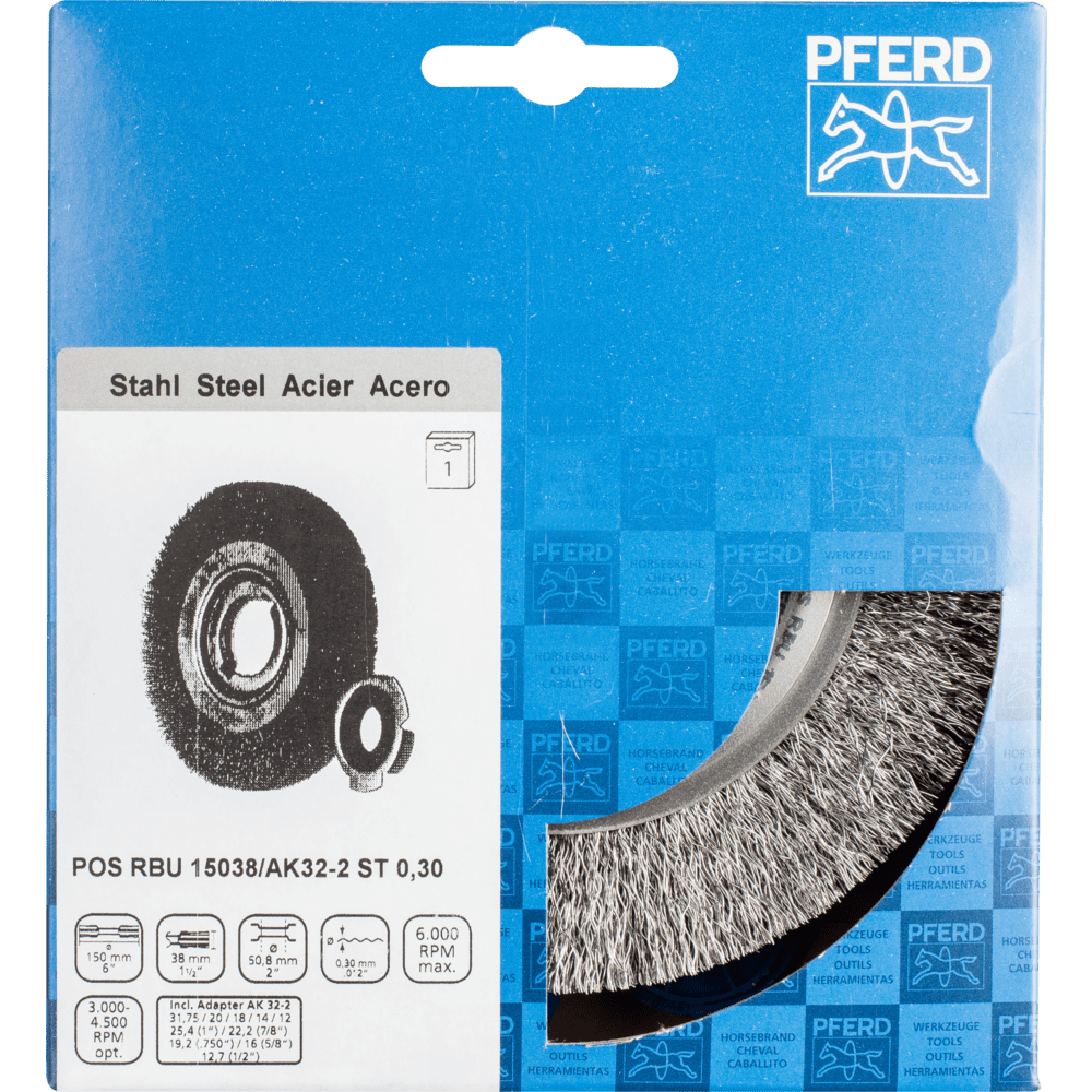 PFERD Rundbürsten POS RBU 15038/AK32-2 ST 0,30 Produktbild img2 L