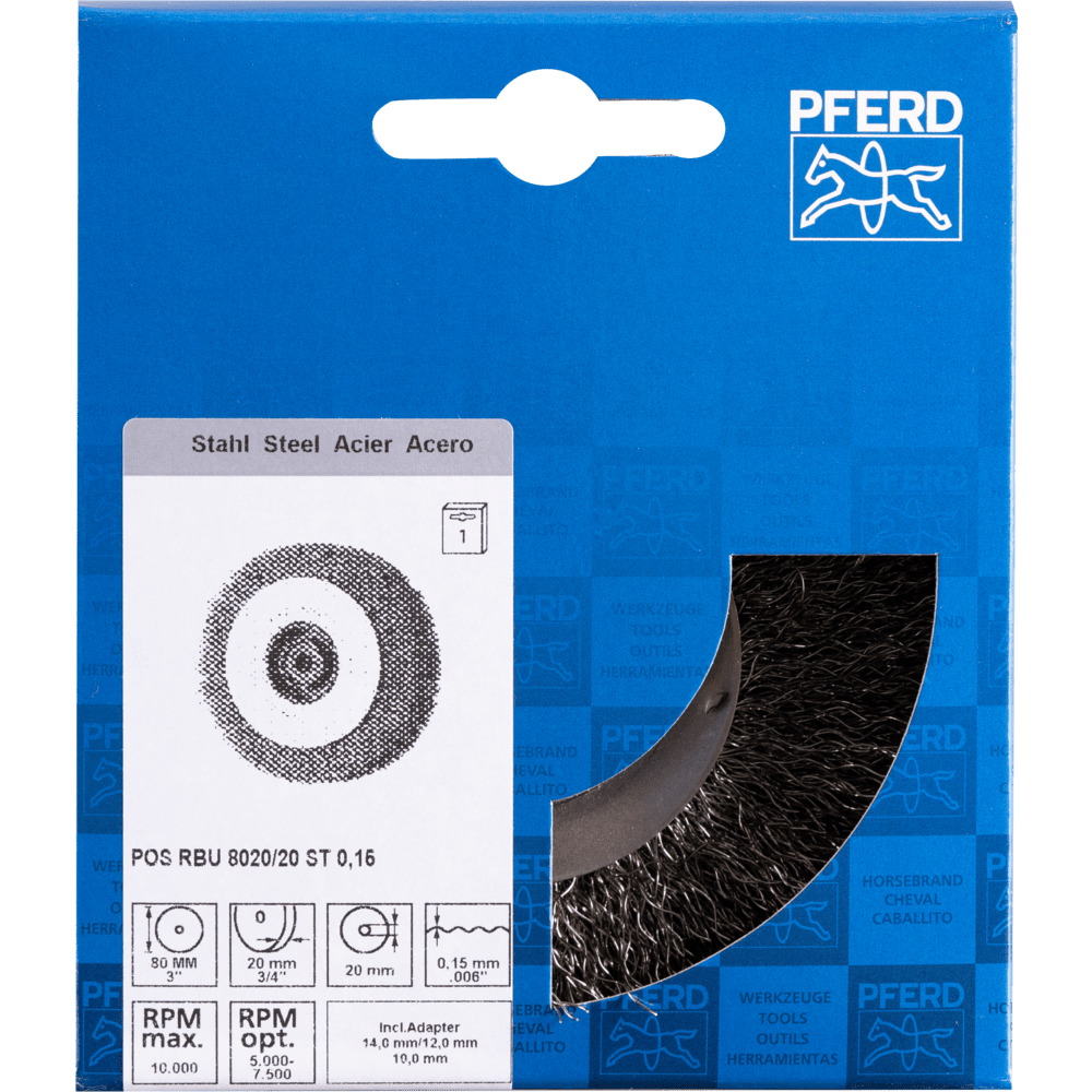 PFERD Rundbürsten POS RBU 8020/20 ST 0,15 Produktbild img2 L