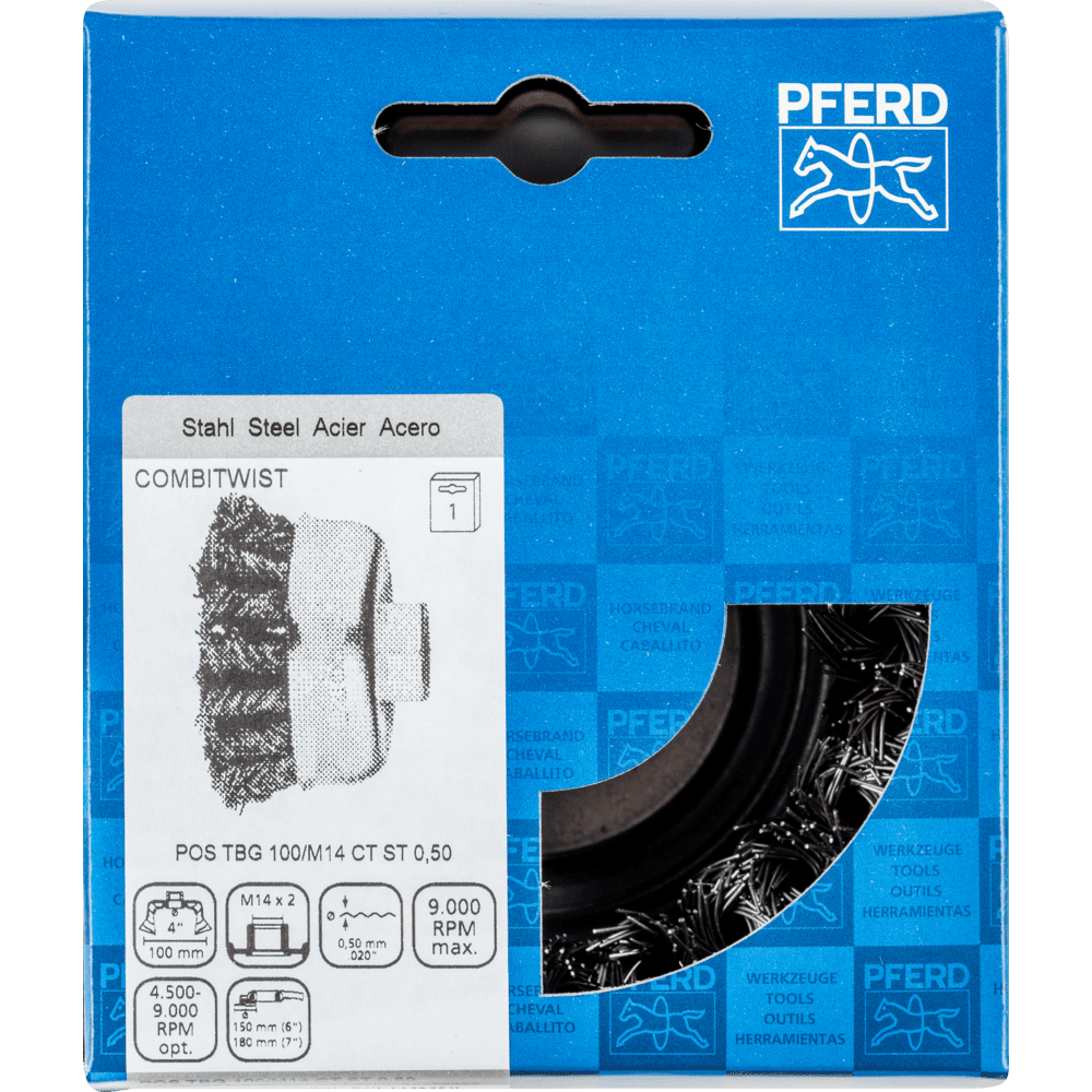 PFERD Topfbürsten mit Gewinde POS TBG 100/M14 CT ST 0,50 Produktbild img2 L