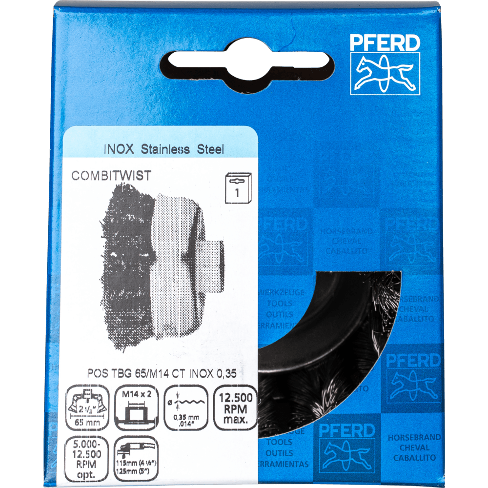 PFERD Topfbürsten mit Gewinde POS TBG 65/M14 CT INOX 0,35 Produktbild img2 L