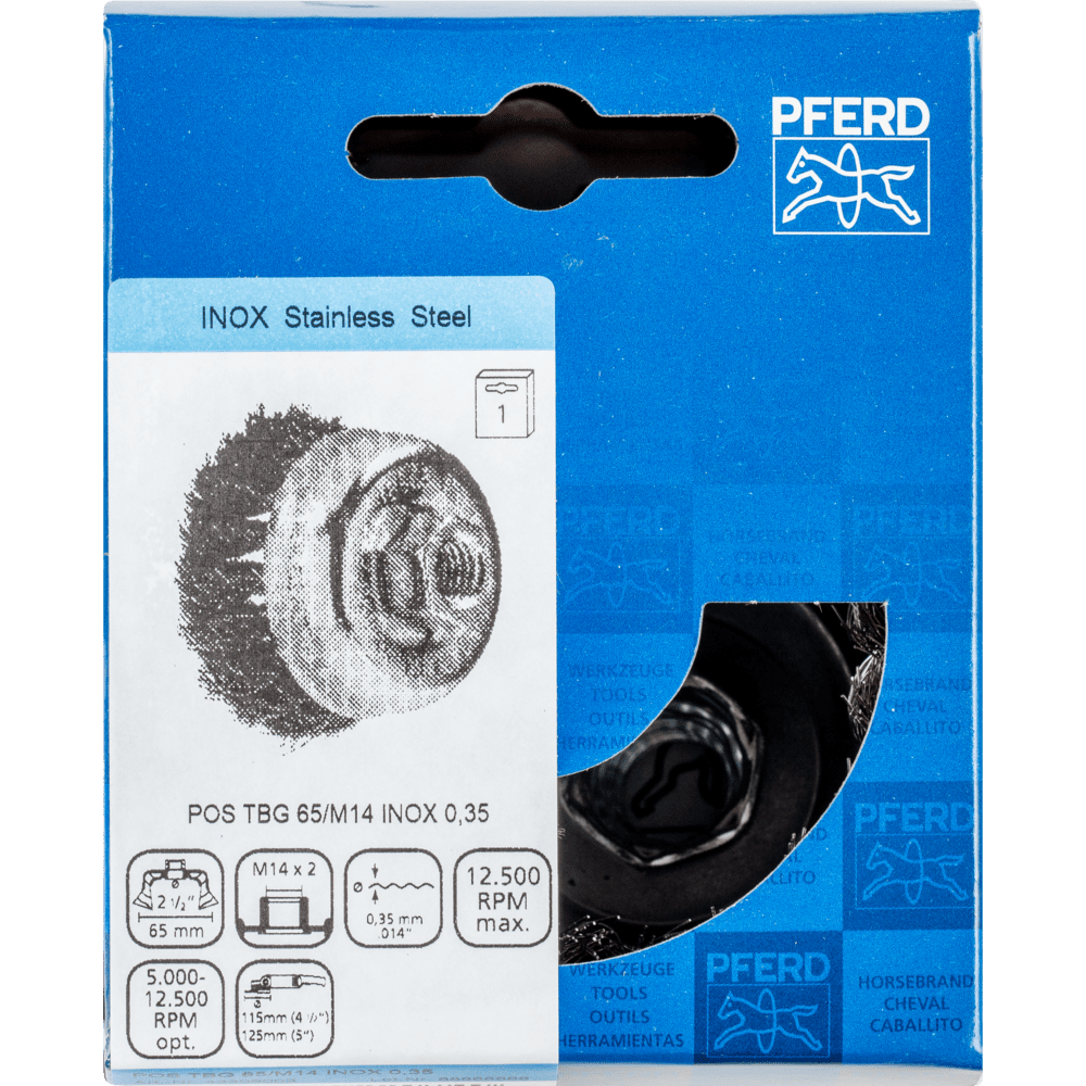 PFERD Topfbürsten mit Gewinde POS TBG 65/M14 INOX 0,35 Produktbild img2 L