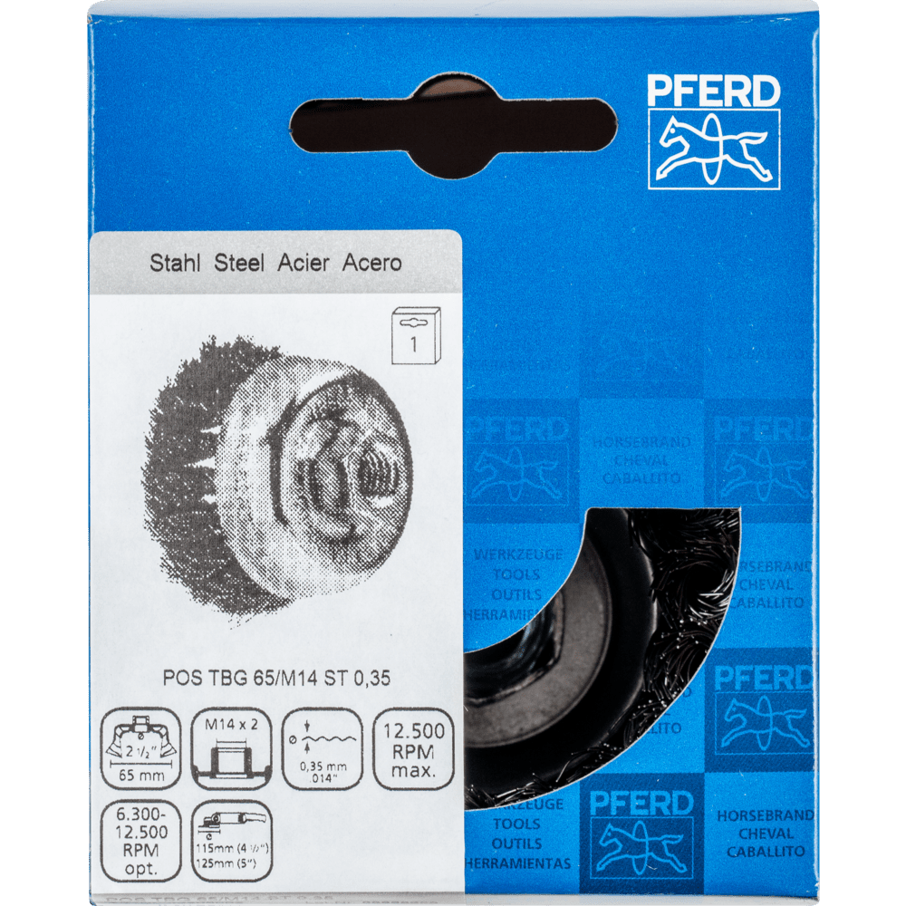 PFERD Topfbürsten mit Gewinde POS TBG 65/M14 ST 0,35 Produktbild img2 L