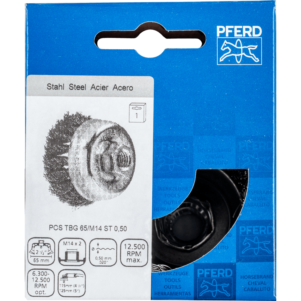 PFERD Topfbürsten mit Gewinde POS TBG 65/M14 ST 0,50 Produktbild img2 L