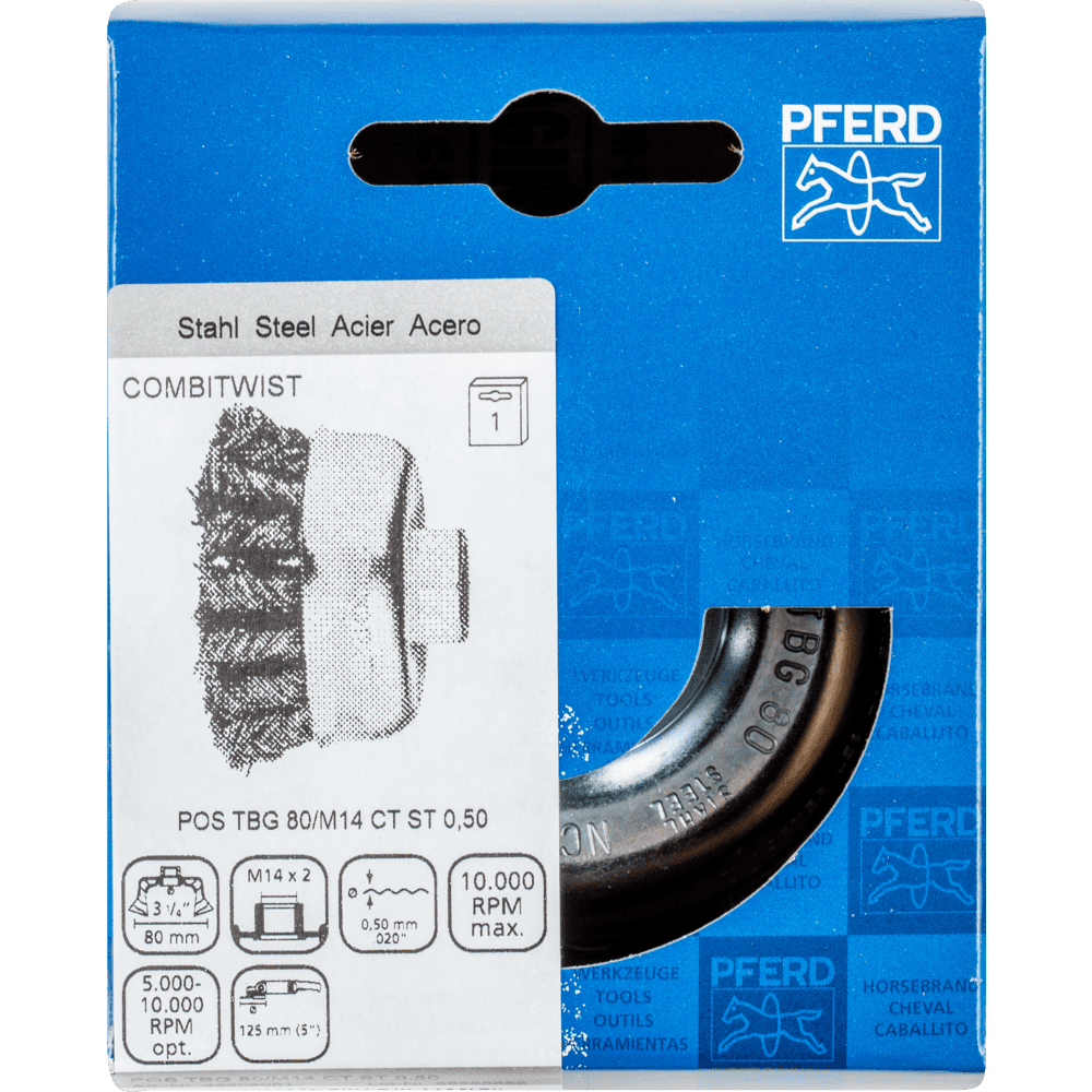 PFERD Topfbürsten mit Gewinde POS TBG 80/M14 CT ST 0,50 Produktbild img2 L
