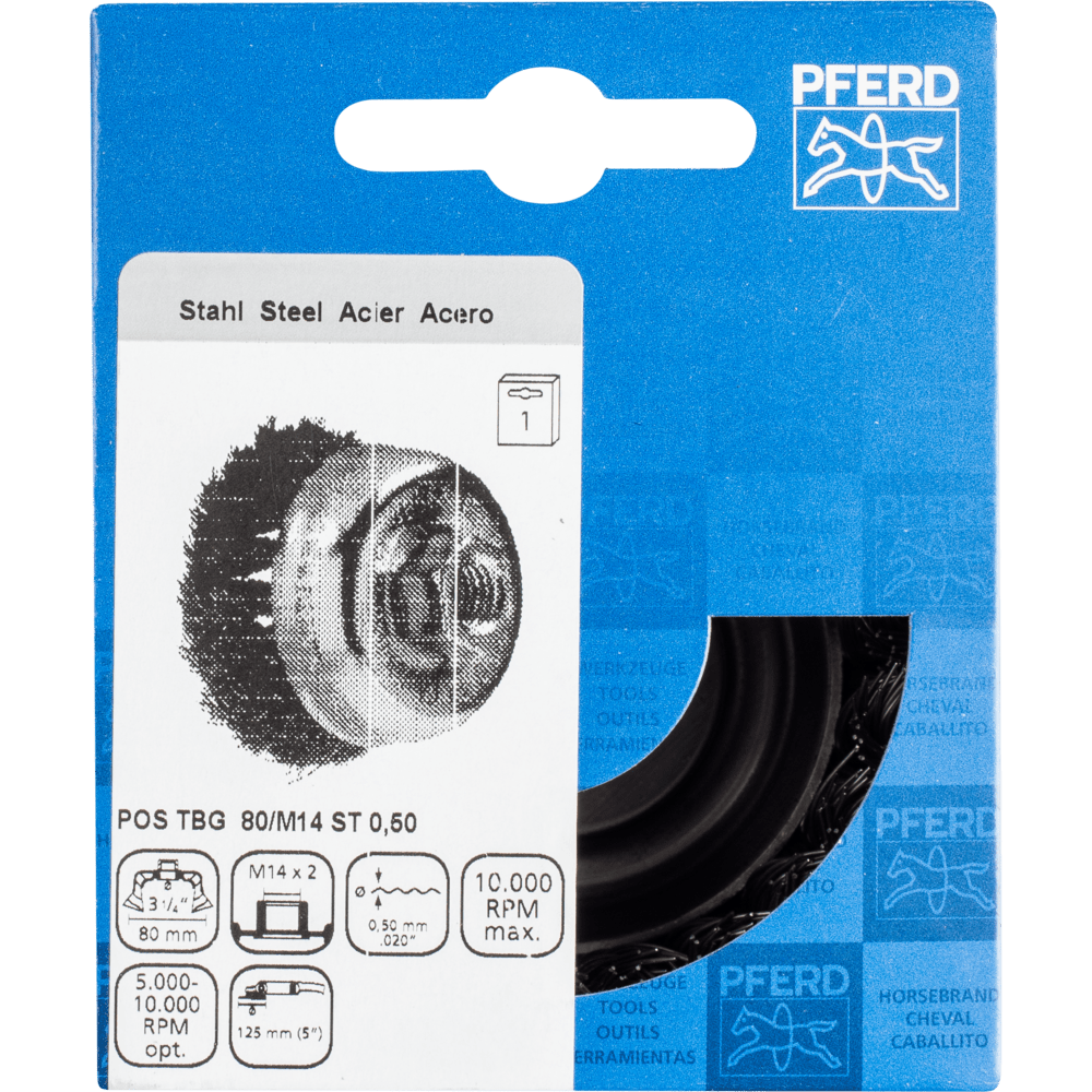 PFERD Topfbürsten mit Gewinde POS TBG 80/M14 ST 0,50 Produktbild img2 L