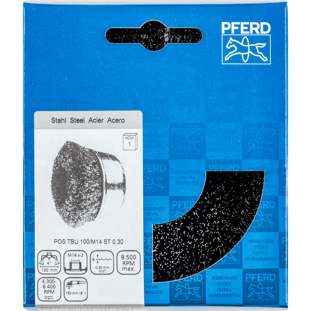 PFERD Topfbürsten mit Gewinde POS TBU 100/M14 ST 0,30 Produktbild img2 L