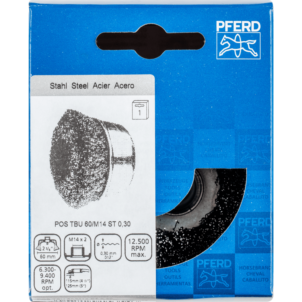 PFERD Topfbürsten mit Gewinde POS TBU 60/M14 ST 0,30 Produktbild img2 L