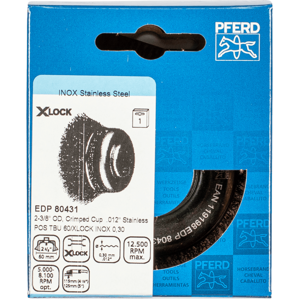 PFERD Topfbürsten mit Gewinde POS TBU 60/X-LOCK INOX 0,30 Produktbild img2 L
